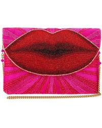 Mary Frances - Smooch Beaded Lips Crossbody Clutch Handbag - Lyst