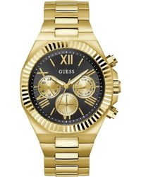 Guess - Multi-function Gold-tone 100% Steel Watch - Lyst