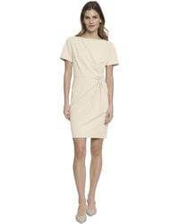 Donna Morgan - Boat Neck Side Waist Twist Detail Mini - Lyst