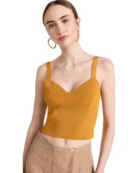 Vince - S Ribbed Sweetheart Bralette Sweater - Lyst