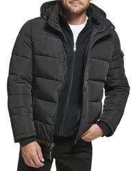 Calvin Klein - Hooded Alternative Down Puffer Jacket With Fleece Bib - Lyst