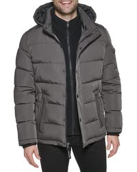 Calvin Klein Lightweight Packable Down Jacket With Fleece Bib And Removable  Hood in Deep Blue (Blue) for Men - Lyst