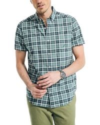Nautica - Sustainably Crafted Plaid Short-sleeve Shirt - Lyst