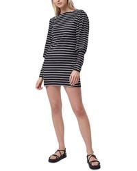 French Connection - Striped Cotton Mini Dress - Lyst