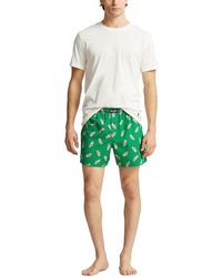Polo Ralph Lauren - Classic Fit Cotton Woven Boxer & Short Sleeve Crew Set White/cruise Navy Pp Md - Lyst
