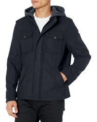 Levi's - Wool Blend Military Jacket With Hood - Lyst