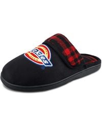 Dickies - Open Back Slide-on Plaid Fold-over Scuff Slipper With Embroidered Logo - Lyst