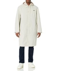 Lacoste - Long Sleeve Front Pocket Trench Coat - Lyst