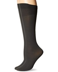 Hanes Silk Reflections Perfect Socks Opaque Trouser - Gray