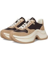 MICHAEL Michael Kors - Leather Suede Platform Sneakers - Lyst