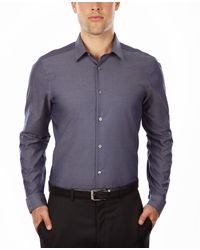 Calvin Klein - Slim Fit Non-iron Herringbone Point Collar Dress Shirt - Lyst