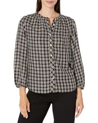 Tommy Hilfiger - Button Up Plaid Lurex Shirt - Lyst