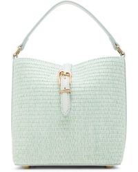 Anne Klein - S Small Straw Bucket With Detachable Strap - Lyst