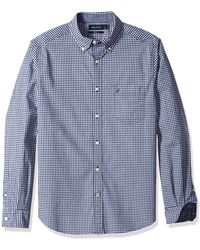 Nautica - Classic Fit Stretch Solid Long Sleeve Button Down Shirt - Lyst