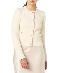 The Drop - 's Janice Gold Button Fitted Sweater Cardigan - Lyst
