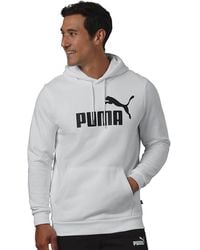 PUMA - Mens Essentials Big Logo Fleece Hoodie Hooded Sweatshirt - Lyst