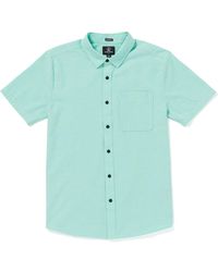 Volcom - Date Knight Short Sleeve Classic Fit Button Down Shirt - Lyst