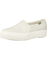 keds triple decker metallic linen