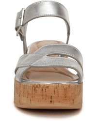 Franco Sarto - Sarto S Tilly Platform Wedge Sandal Silver 8 M - Lyst