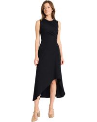Maggy London - Sleeveless Midi Dress-draped Bodice - Lyst