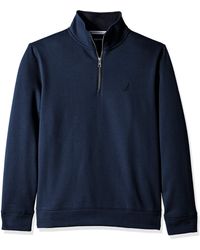 Nautica Mens Mixed Media Nautex Full-Zip Jacket Sweatshirt Sweatshirt