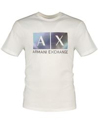 Emporio Armani - A | X Armani Exchange Regular Fit Cotton Gradiant Box Logo Tee - Lyst