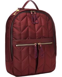 Fossil Tess Leather Laptop Backpack in 