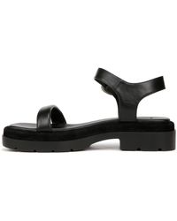 Vince - S Heloise Ankle Strap Platform Sandal Black Leather 11 M - Lyst