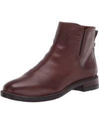 Franco Sarto - S Marcus Flat Ankle Bootie Dark Brown Leather 7 M - Lyst