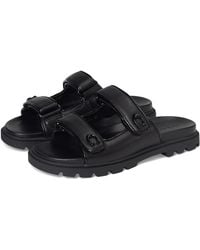 COACH - Sculpted C Leather Double Band Sandals Sandals - Lyst