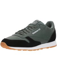 Reebok Classic Leather Gi (chalk Green/black/white/gum) Men's Shoes in Blue for Men - Lyst