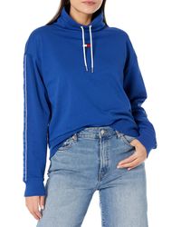 Tommy Hilfiger - Cowl Neck Logo Flag On Chest Pullover Draw Cords Long Sleeve - Lyst
