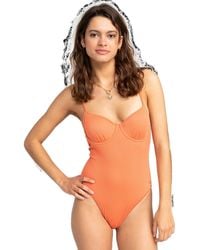 Roxy - Rib Love The Muse One-piece Swimsuit - Lyst