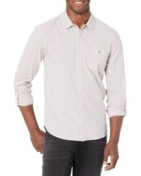 PAIGE - Mens Gregory Long Sleeve Textured Cotton Button Down Shirt - Lyst