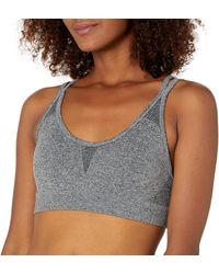 Starter Seamless Light-compression Cami Sports Bra With Removable Cups - Gray