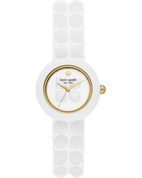 Kate Spade - Mini Park Row White Silicone Band Watch - Lyst