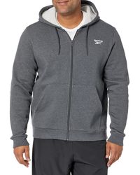 Reebok - Identity Fleece Full-zipper Sweatshirt - Lyst