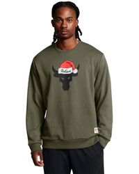 Under Armour - Project Rock Red One Believe Crew Neck Sweatshirt, - Lyst