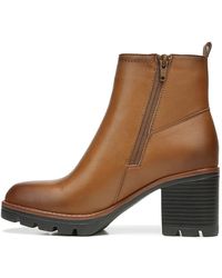 Naturalizer - S Verney Waterproof Lug Sole Ankle Bootie Ciderspice Brown Waterproof Leather 12 W - Lyst