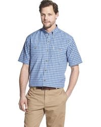 Mens Explorer Short Sleeve Button Down Fishing Shirt Solid Flap Pocket G.H Bass /& Co