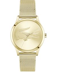 Lacoste - Orologio con Movimento al Quarzo a Tre Lancette da Donna Collezione CROCODELLE con Cinturino in Maglia Metallica in Acciaio - Lyst