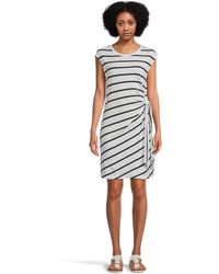 Sanctuary Polo Striped Dress Heather Pearl/black Large | Lyst