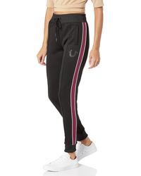 True Religion - Womens Crystal Mid Rise Jogger Sweatpants - Lyst