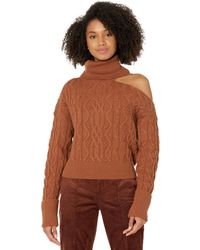 PAIGE - Cropped Cable Knit Raundi - Lyst