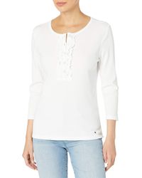 white long sleeve tommy hilfiger top womens