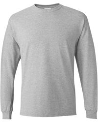 Hanes - Mens Essentials Long Sleeve T-shirt Value Pack - Lyst
