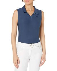 adidas - Golf Go-to Sleeveless Primegreen Polo Shirt - Lyst