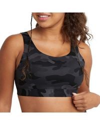 Champion - , , Moisture-wicking, Moderate Support Bra For , Sport Camo Ammo Black, X-small - Lyst