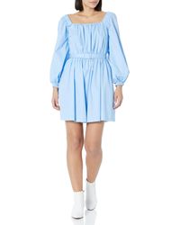Donna Morgan - Square Neck Belted Mini Dress - Lyst