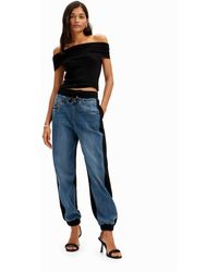 Desigual - Contrast Jogger Jeans Blue - Lyst